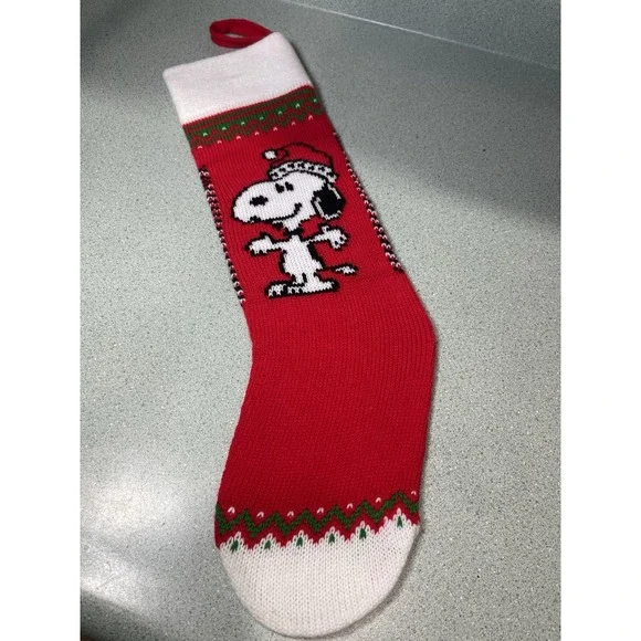 Vintage‎ Ambassador Peanuts SNOOPY Knit Christmas Stocking 1958 50s Taiwan